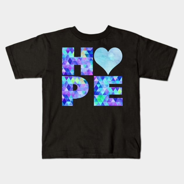 blue hope Kids T-Shirt by LebensART